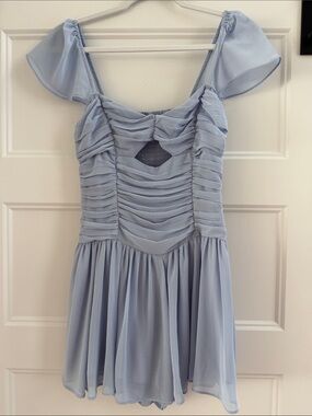Kimchi Blue Light Blue Ruched Romper